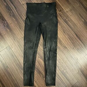 Spanx faux leather leggings matte xl